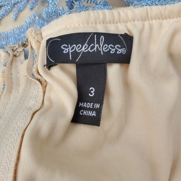 Speechless Light Blue Embroidered A-line Gown - Picture 14 of 16